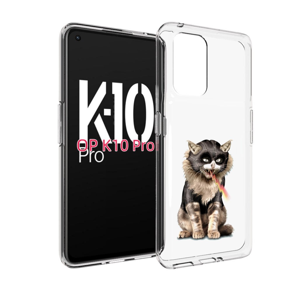 

Чехол MyPads дьяволский кот для OPPO K10 Pro, Прозрачный, Tocco
