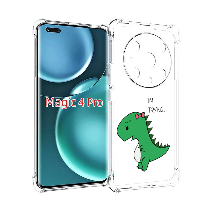 

Чехол MyPads динозаврик-девочка для Honor Magic4 Pro, Прозрачный, Tocco