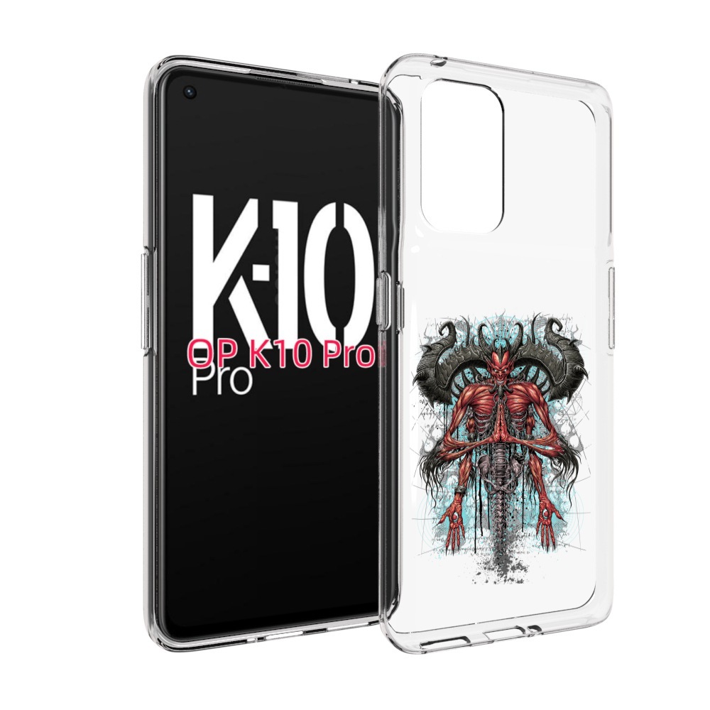 

Чехол MyPads дьявол для OPPO K10 Pro, Прозрачный, Tocco