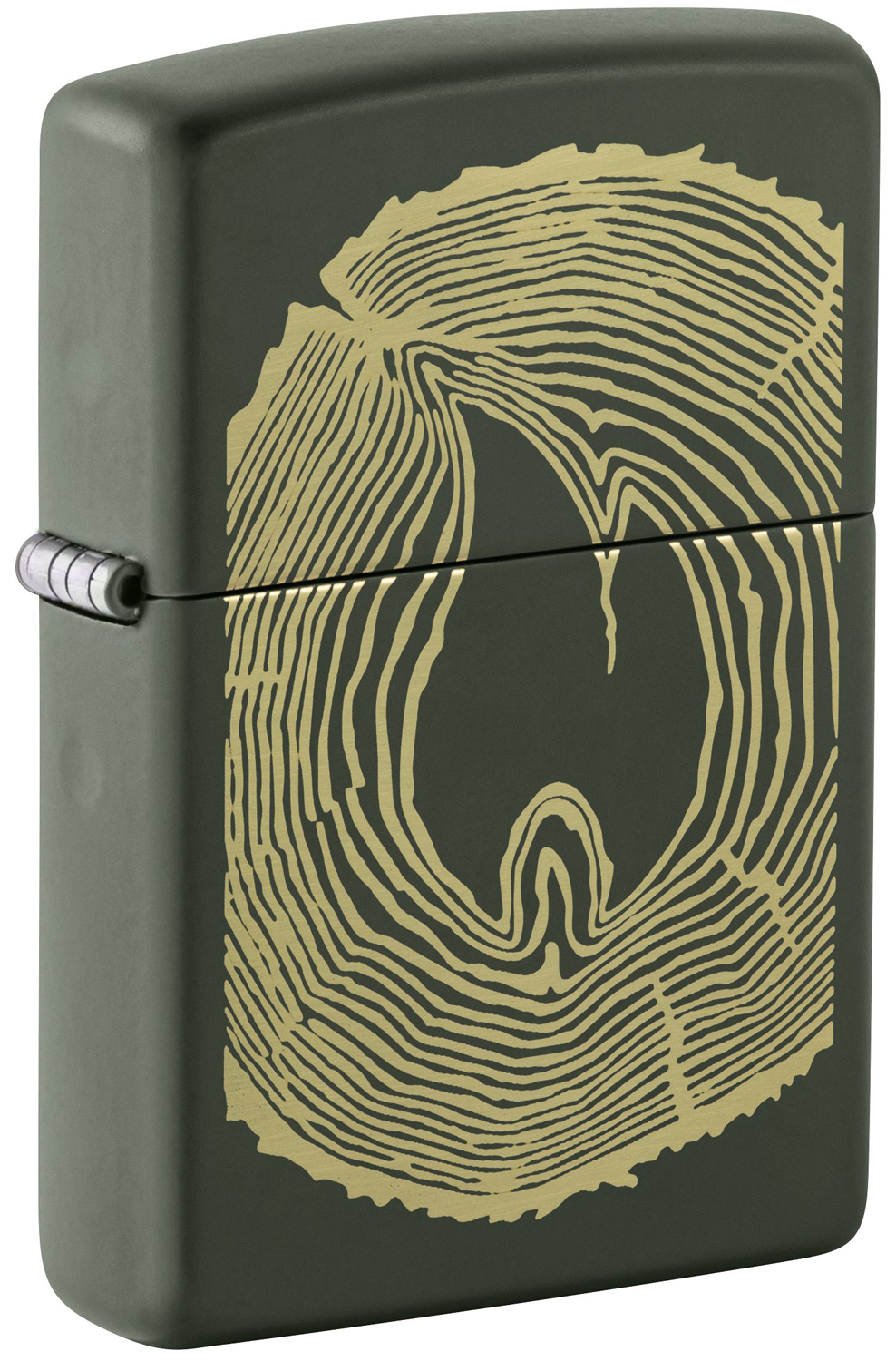 Зажигалка бензиновая Zippo Wood Ring с покрытием Green Matte