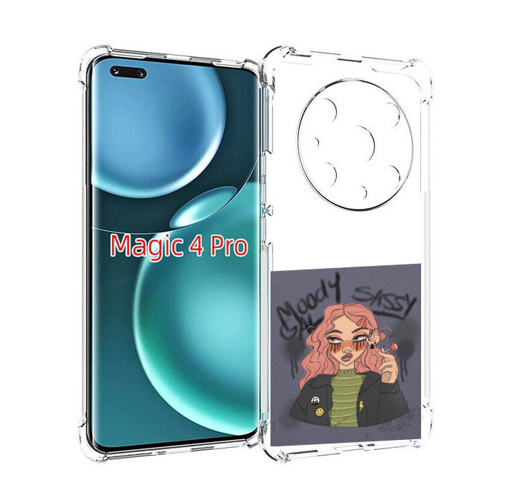 

Чехол MyPads дерзкое-настроение женский для Honor Magic4 Pro, Прозрачный, Tocco