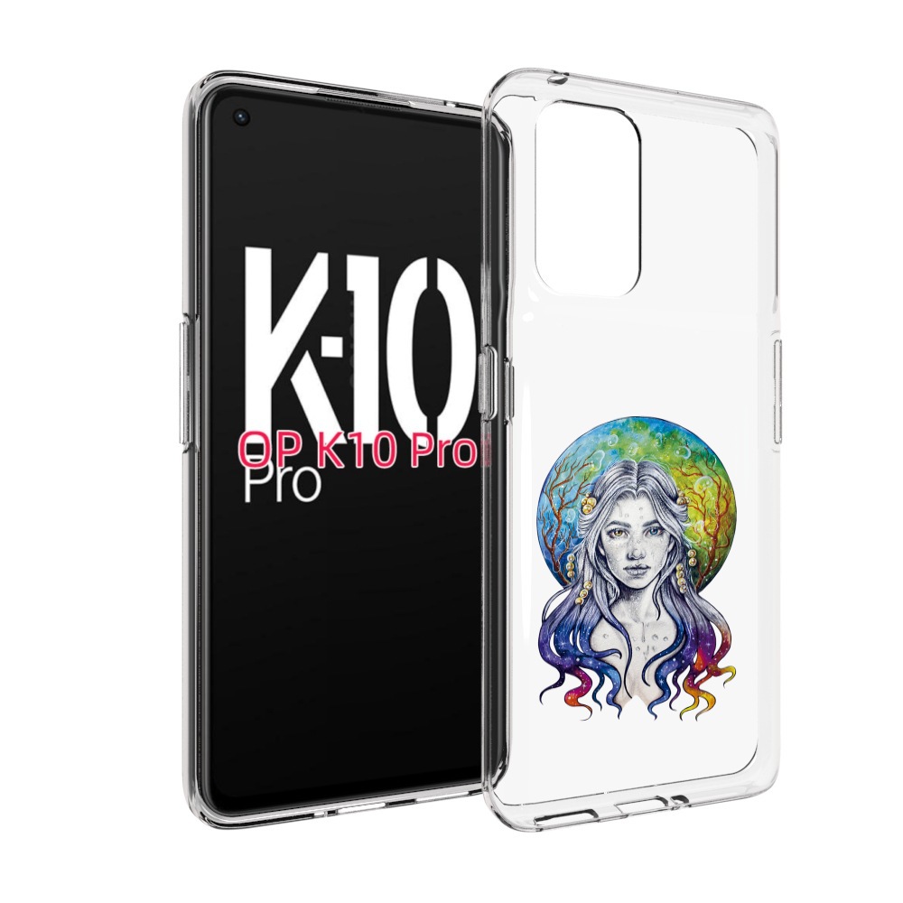 

Чехол MyPads девушка с красивыми волосами для OPPO K10 Pro, Прозрачный, Tocco