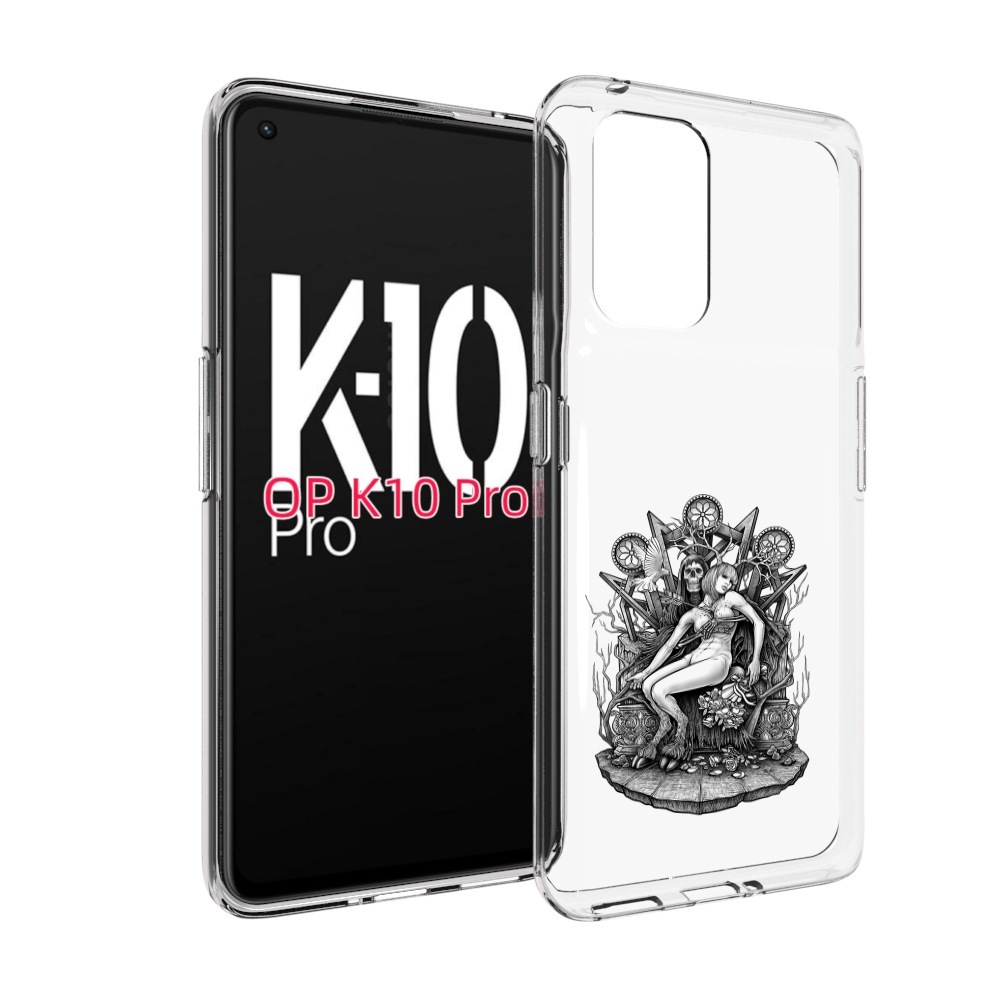 

Чехол MyPads девушка на троне для OPPO K10 Pro, Прозрачный, Tocco