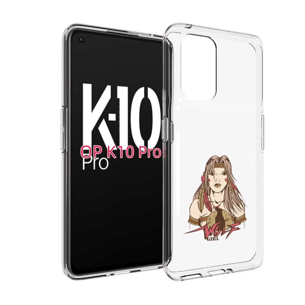 

Чехол MyPads девушка волк для OPPO K10 Pro, Прозрачный, Tocco