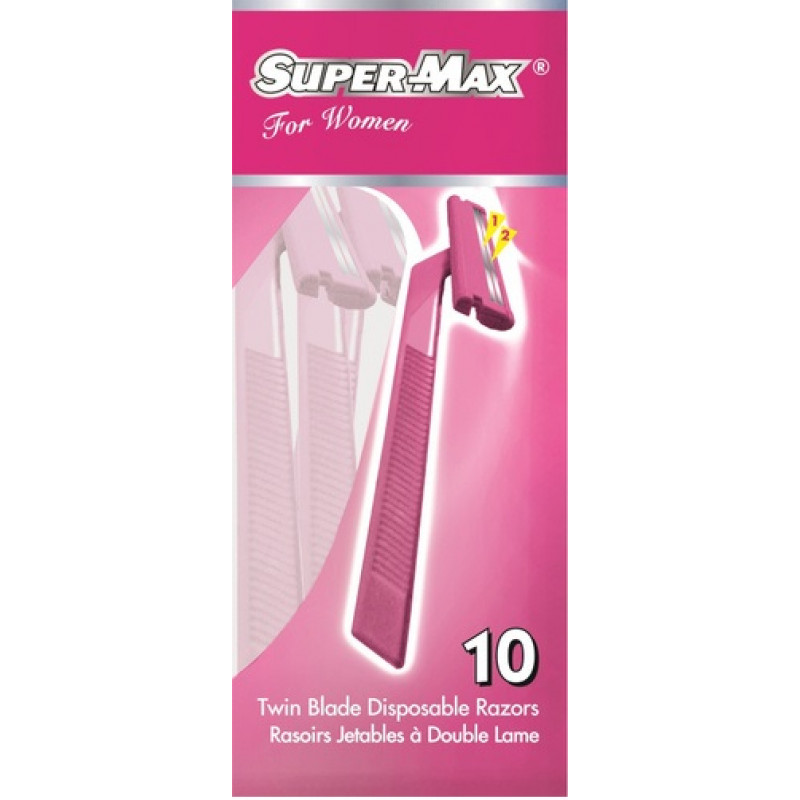 фото Одноразовые станки с двойным лезвием super-max twin blade for women ac129 10 шт