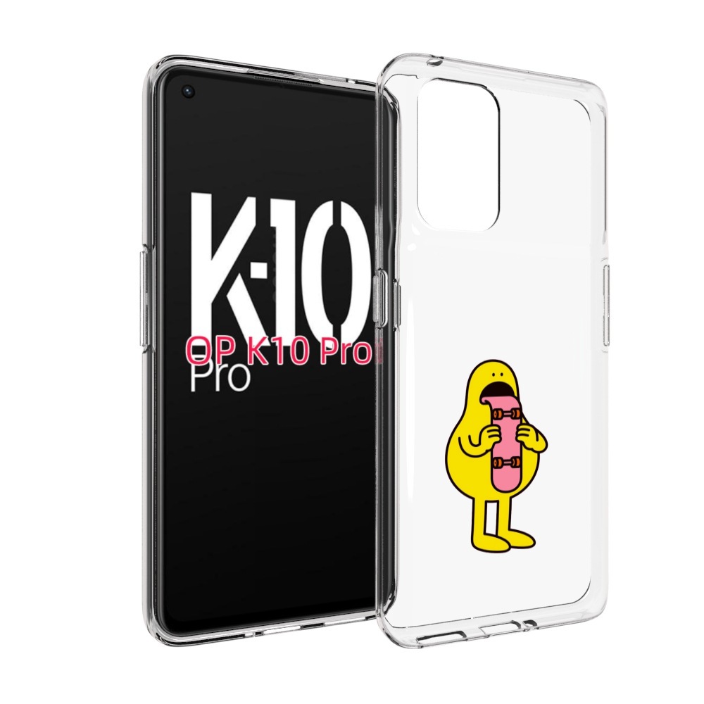 

Чехол MyPads язычок скейтер для OPPO K10 Pro, Прозрачный, Tocco