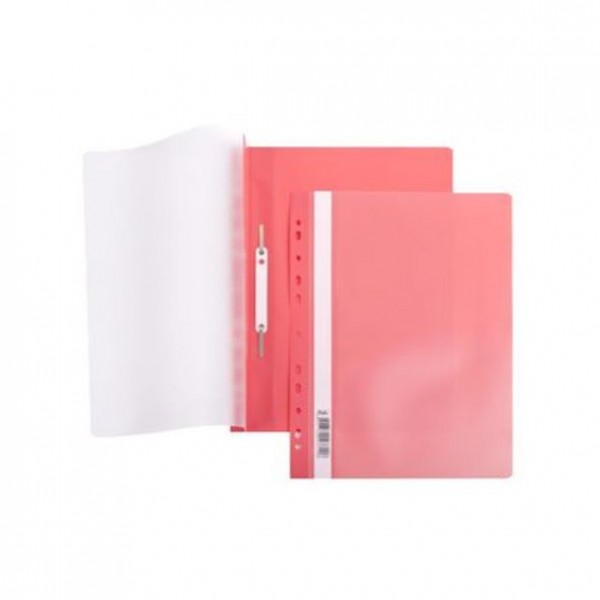 

Папка-Скоросшиватель Hatber А4 Пластиковая с перфорацией Красная, Красный