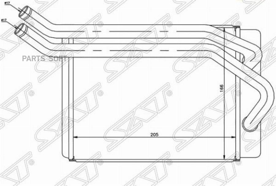 SAT Радиатор отопителя салона HYUNDAI SANTA FE 00-