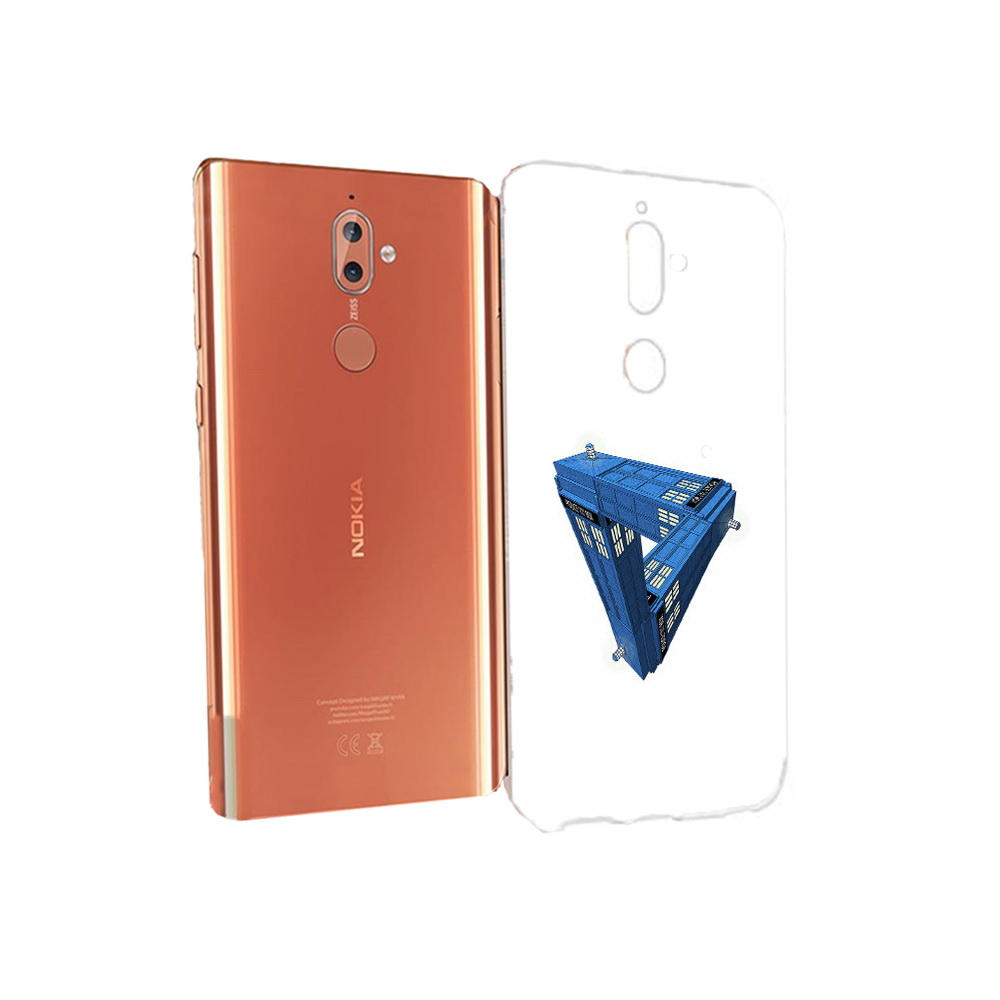 

Чехол MyPads Tocco для Nokia 9 головолока абстракция (PT126479.94.291), Прозрачный, Tocco