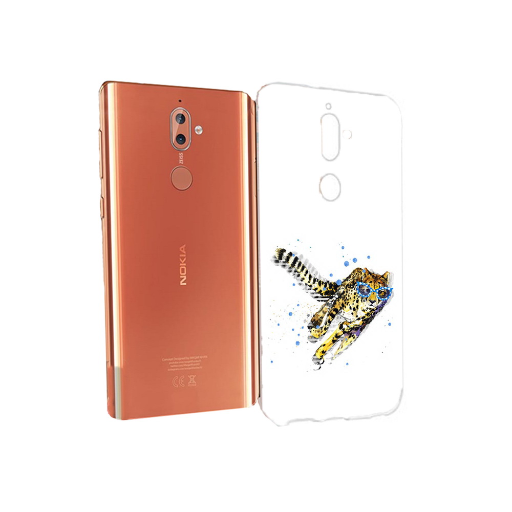 

Чехол MyPads Tocco для Nokia 9 гепард в очках (PT126479.94.287), Прозрачный, Tocco