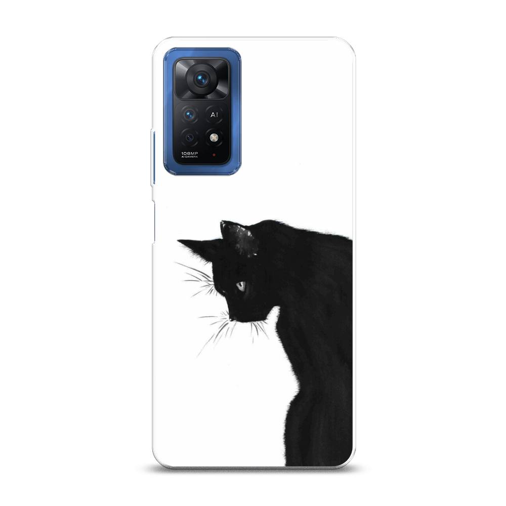 фото Силиконовый чехол "black cat" на xiaomi redmi note 11 pro awog