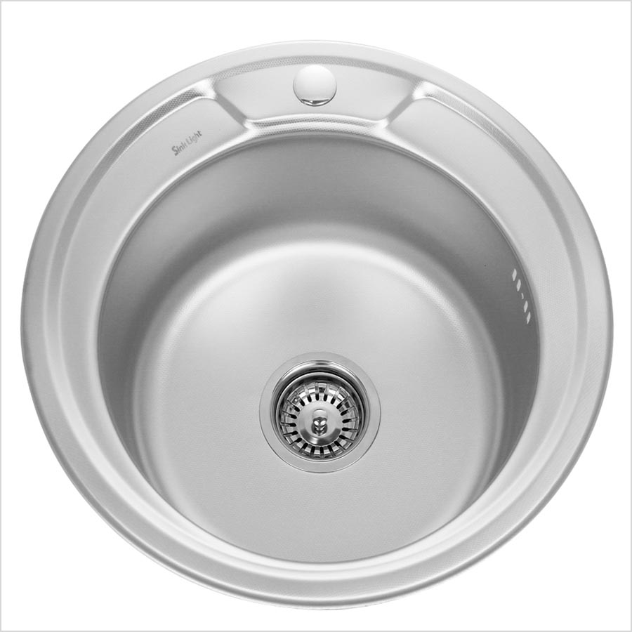 Мойка SINKLIGHT врезная круг эко d490 0.6/160 выпуск 3 1/2