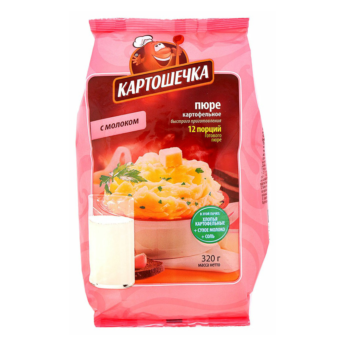 фото Пюре картофельное картошечка "с молоком", 320 г