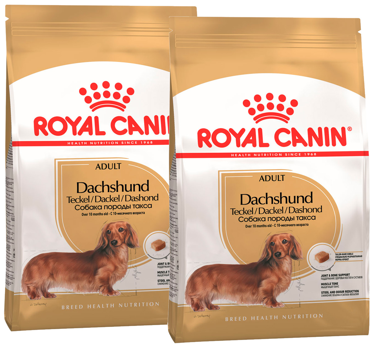 

Сухой корм для собак Royal Canin Daschshund Adult, для такс, 2 шт по 1,5 кг