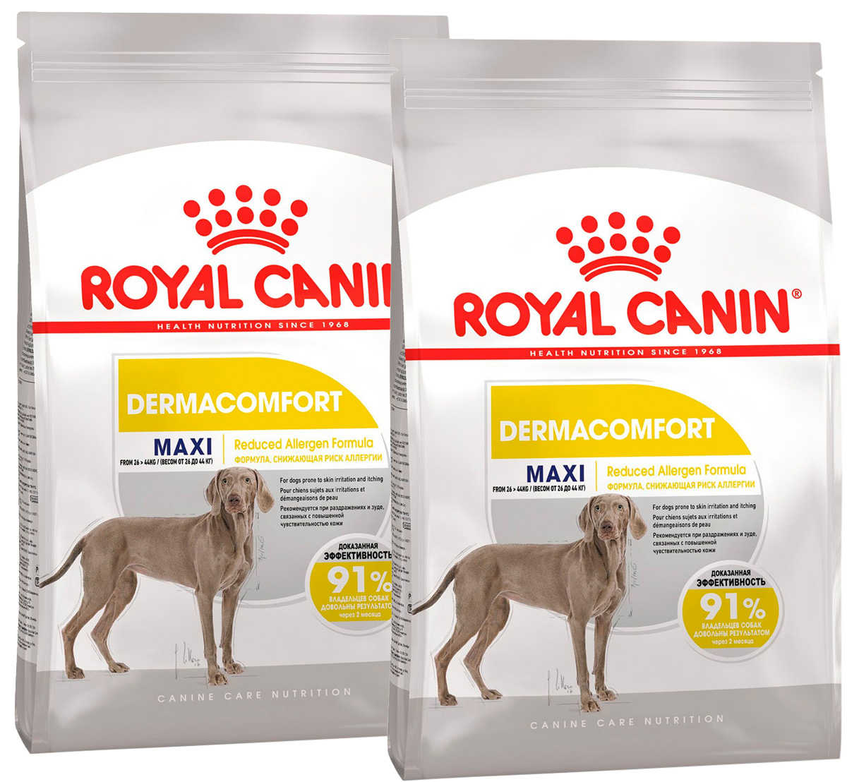 

Сухой корм для собак Royal Canin Maxi Derma Comfort, при аллергии, 2шт по 10 кг