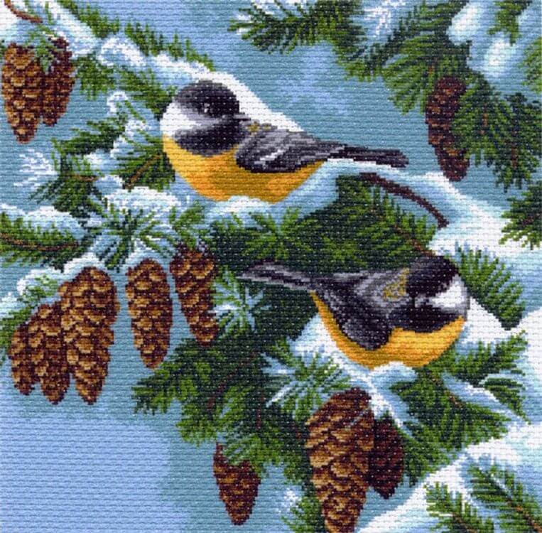 

Набор для вышивания «Синички»