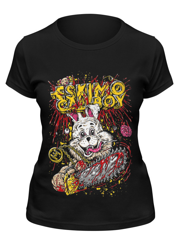 

Футболка женская Printio Eskimo callboy черная M, Черный, Eskimo callboy
