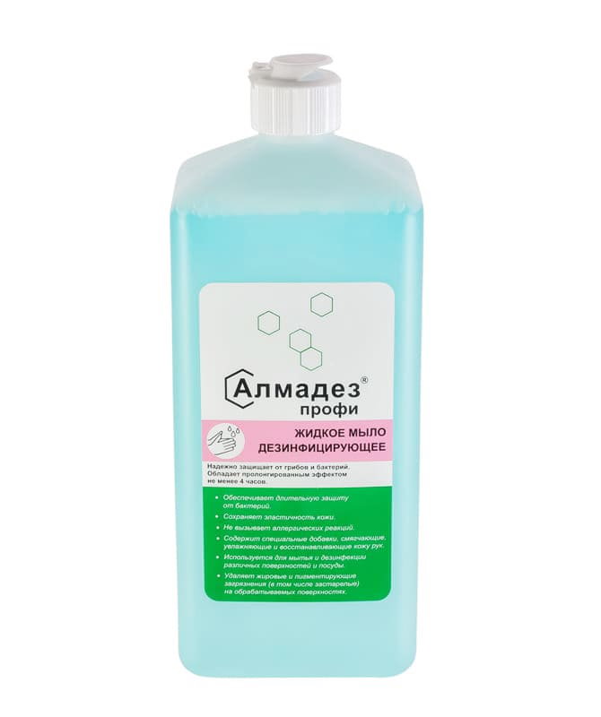 Дезинфицирующее жидкое мыло Алмадез Профи 1 литр флип-топ антибактериальное жидкое мыло алмадез лайт 1000 мл