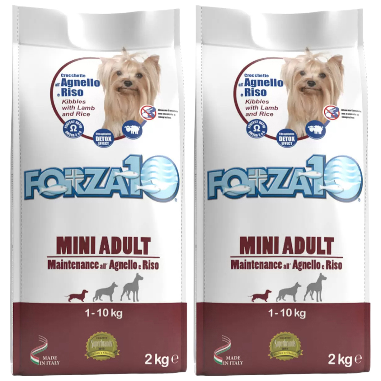 Сухой корм для собак Forza10 с ягненком и рисом, 2 шт по 2 кг