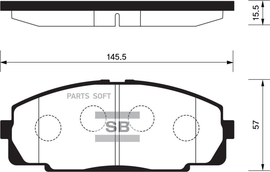 

Тормозные колодки Sangsin brake передние дисковые SP2077