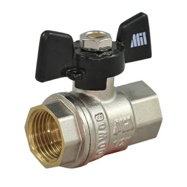 

Кран шаровой 1/2" в/в латунный Millennium KVBFF1212, Серебристый, KVBFF-АМС_200