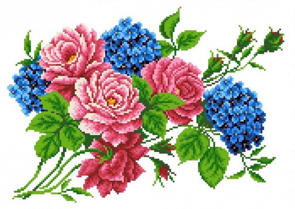 

Рисунок на ткани «Букет лета»