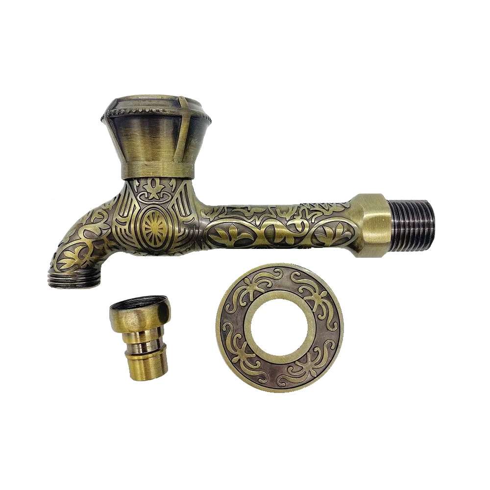 

Кран декоративный с носиком ретро/бронза, 1/2 , длинный ViEiR VR323, Кран с носиком ретро