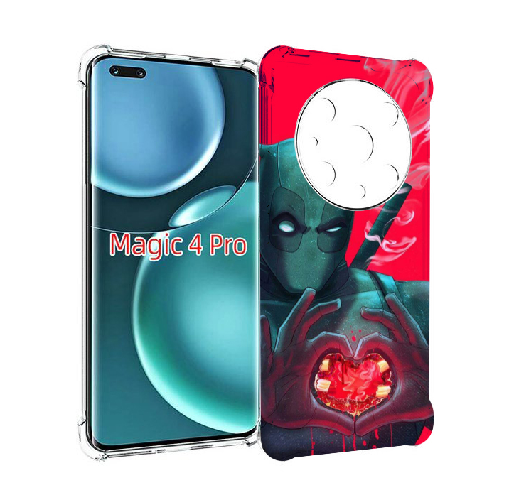 

Чехол MyPads дедпул-в-сердце для Honor Magic4 Pro, Прозрачный, Tocco