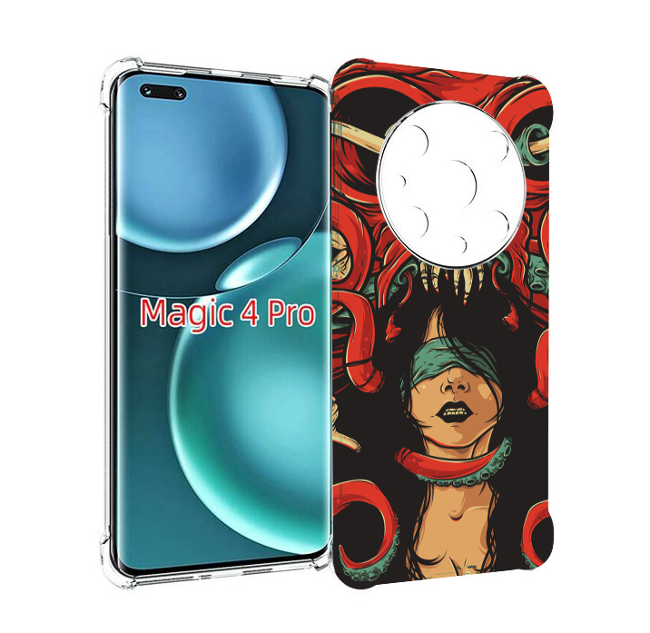 

Чехол MyPads девушку-съедает-осьминог для Honor Magic4 Pro, Прозрачный, Tocco