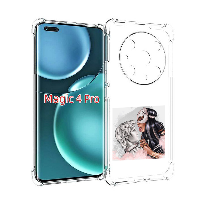 

Чехол MyPads девушка-флирт женский для Honor Magic4 Pro, Прозрачный, Tocco
