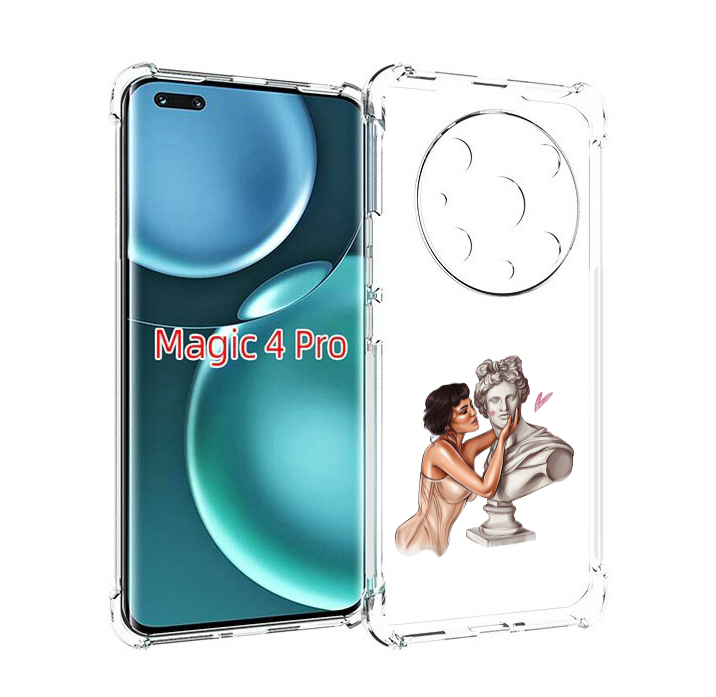 

Чехол MyPads девушка-со-статуей женский для Honor Magic4 Pro, Прозрачный, Tocco