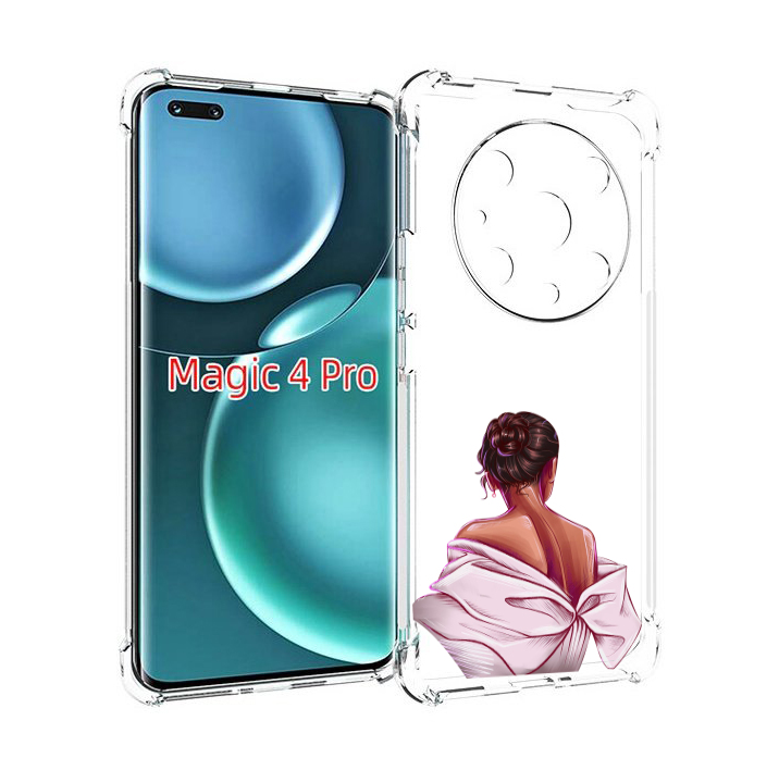 

Чехол MyPads девушка-со-спины женский для Honor Magic4 Pro, Прозрачный, Tocco