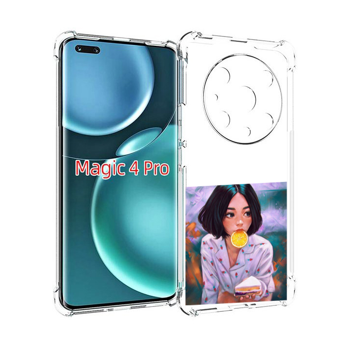 

Чехол MyPads девушка-с-чизкейком женский для Honor Magic4 Pro, Прозрачный, Tocco