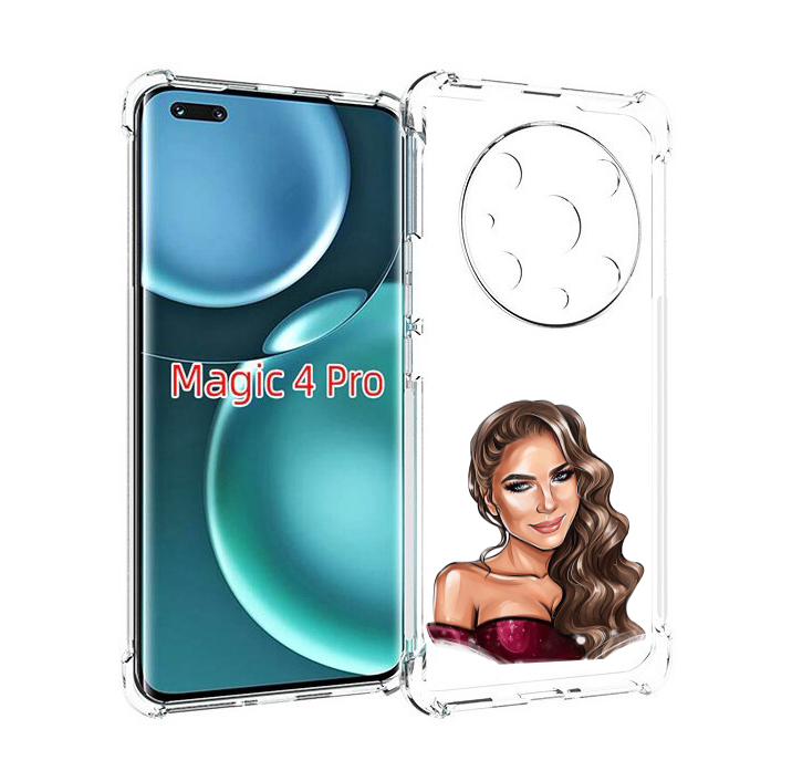 

Чехол MyPads девушка-с-улыбкой женский для Honor Magic4 Pro, Прозрачный, Tocco