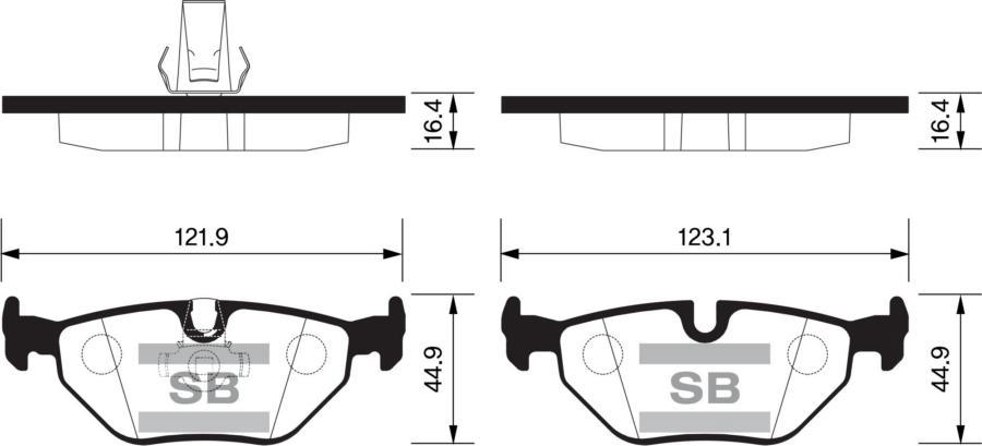 

Тормозные колодки Sangsin brake дисковые SP2167