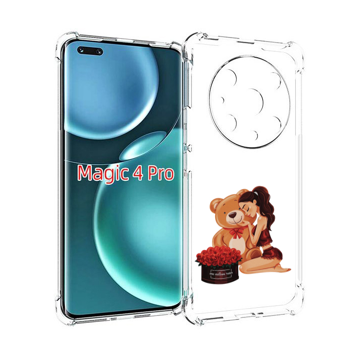 

Чехол MyPads девушка-с-подарками женский для Honor Magic4 Pro, Прозрачный, Tocco