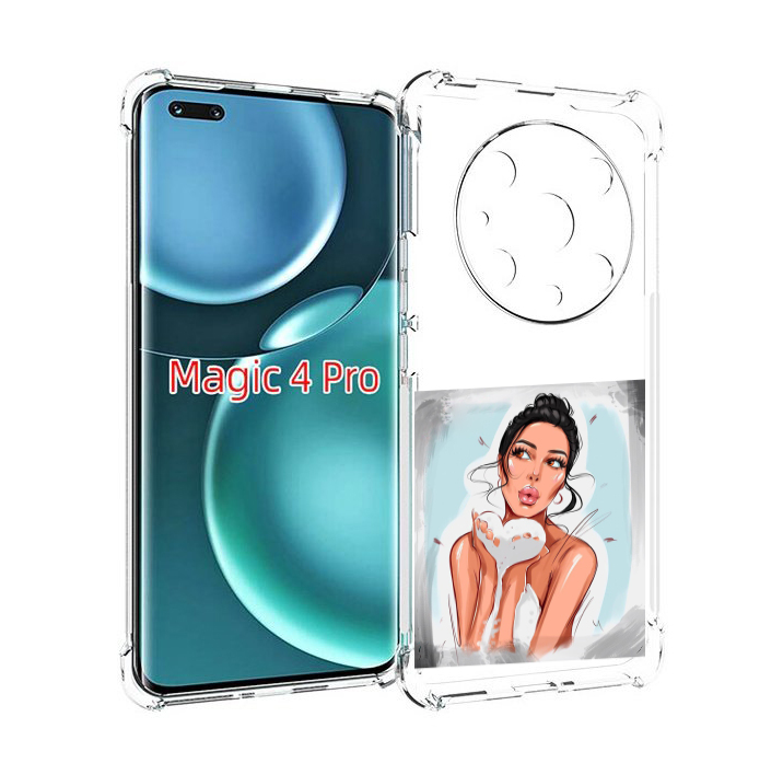 

Чехол MyPads девушка-с-пеной женский для Honor Magic4 Pro, Прозрачный, Tocco