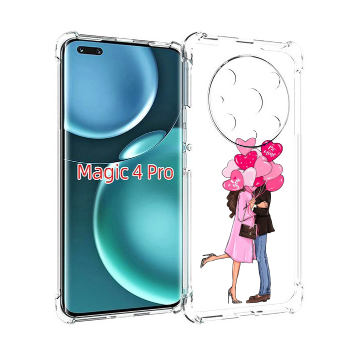 

Чехол MyPads девушка-с-парнем-сердечки женский для Honor Magic4 Pro, Прозрачный, Tocco
