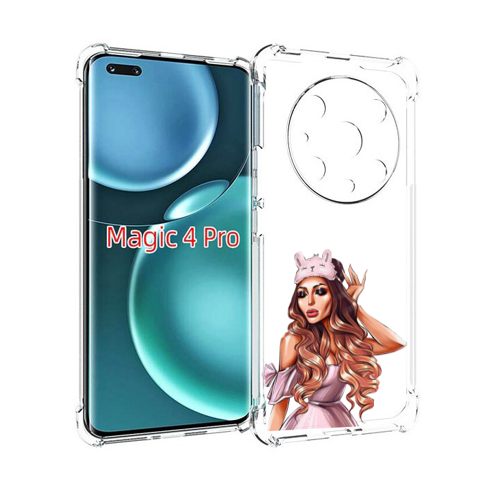 

Чехол MyPads девушка-с-маской-для-сна женский для Honor Magic4 Pro, Прозрачный, Tocco