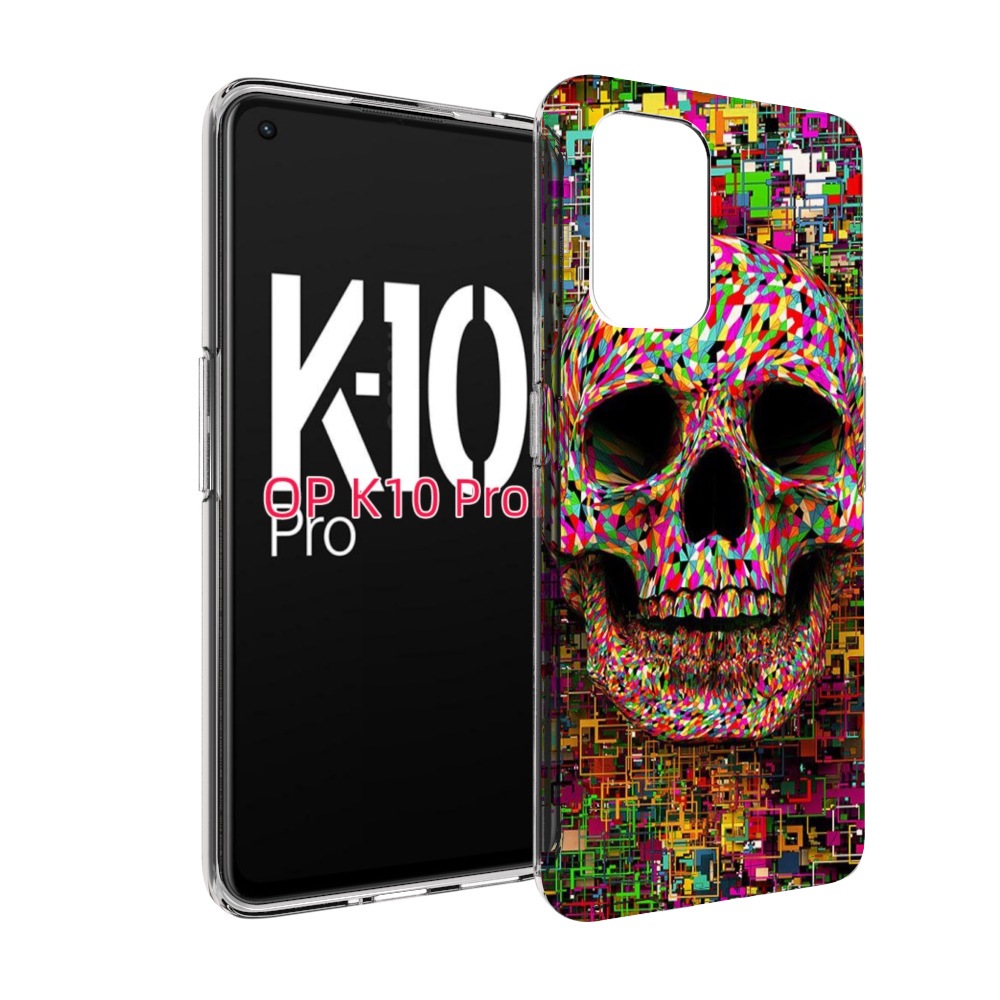 

Чехол MyPads череп красочные цвета для OPPO K10 Pro, Прозрачный, Tocco