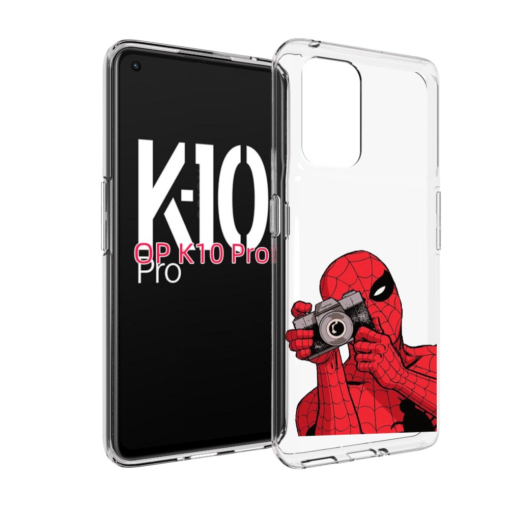 

Чехол MyPads человек паук фотограф детский для OPPO K10 Pro, Прозрачный, Tocco