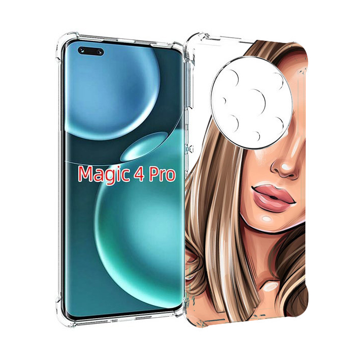 

Чехол MyPads девушка-с-каре женский для Honor Magic4 Pro, Прозрачный, Tocco