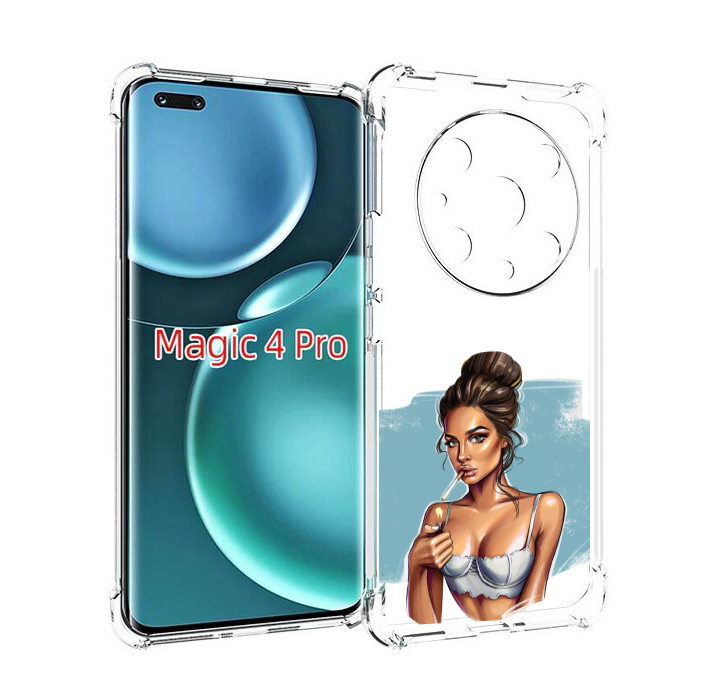 

Чехол MyPads девушка-с-зажигалкой для Honor Magic4 Pro, Прозрачный, Tocco