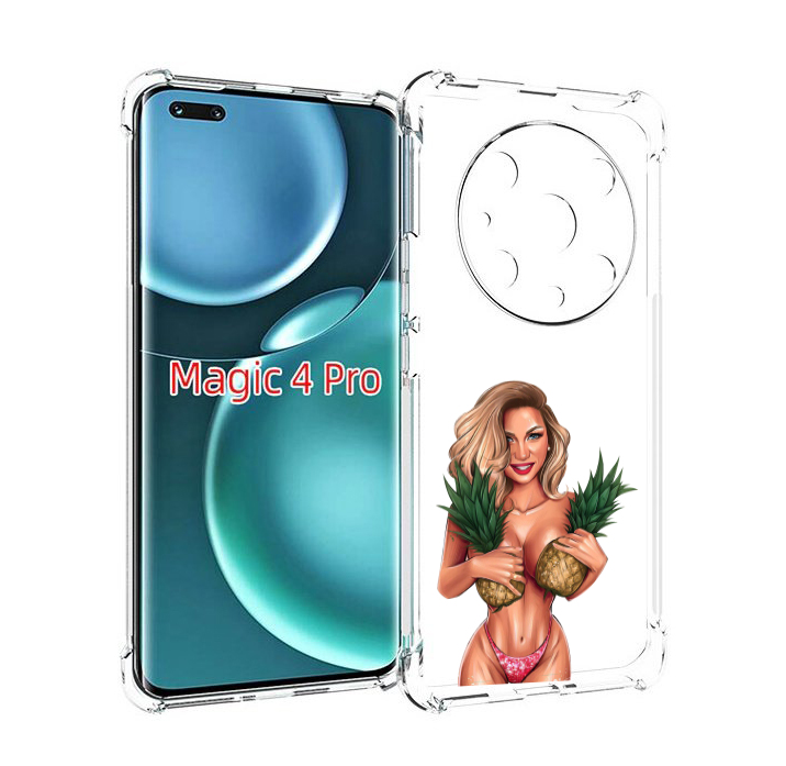 

Чехол MyPads девушка-с-ананасами женский для Honor Magic4 Pro, Прозрачный, Tocco