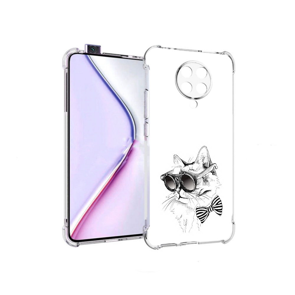 Чехол MyPads крутая кошка в очках для Xiaomi Redmi K30 Pro Zoom 8/256GB/Redmi K30 Pro