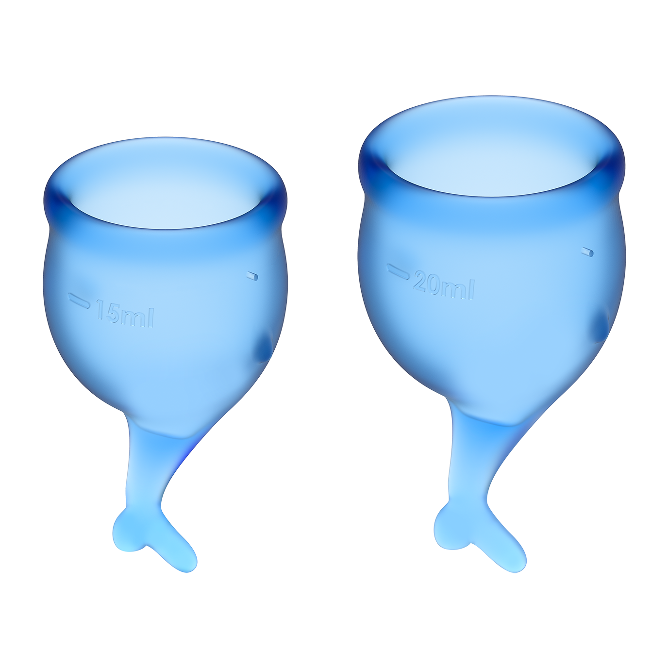 Набор менструальных чаш satisfyer feel secure menstrual cup (dark blue) satisfyer вибромассажёр зоны g с вакуумным клиторальным стимулятором supernova white