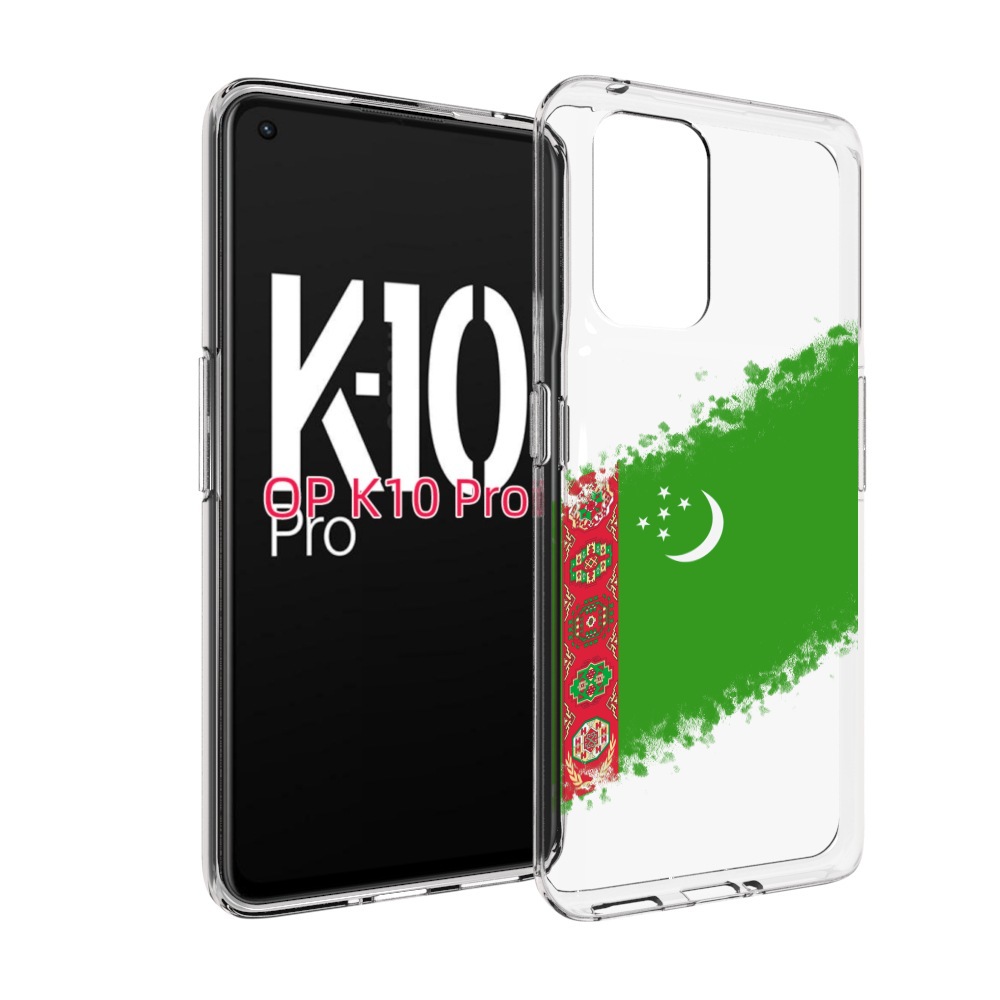 

Чехол MyPads флаг герб Туркменистан-1 для OPPO K10 Pro, Прозрачный, Tocco
