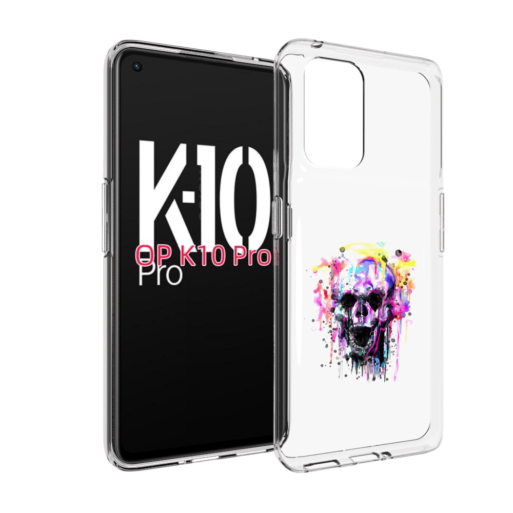 

Чехол MyPads граффити череп для OPPO K10 Pro, Прозрачный, Tocco