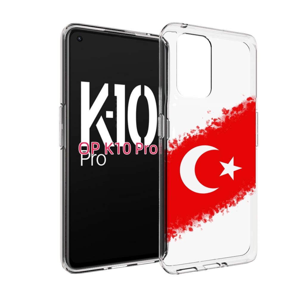 

Чехол MyPads флаг Турции для OPPO K10 Pro, Прозрачный, Tocco
