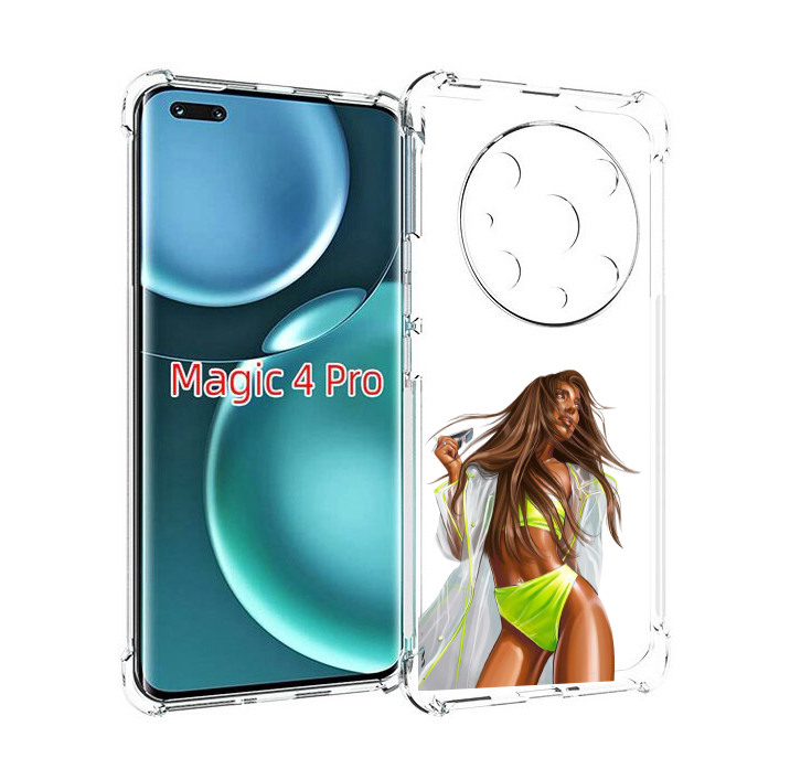

Чехол MyPads девушка-модель-мулатка для Honor Magic4 Pro, Прозрачный, Tocco
